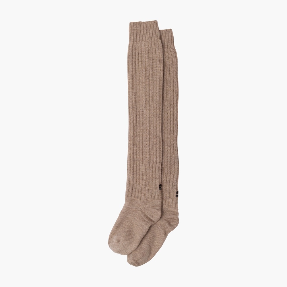 Wool over-the-knee socks - 1