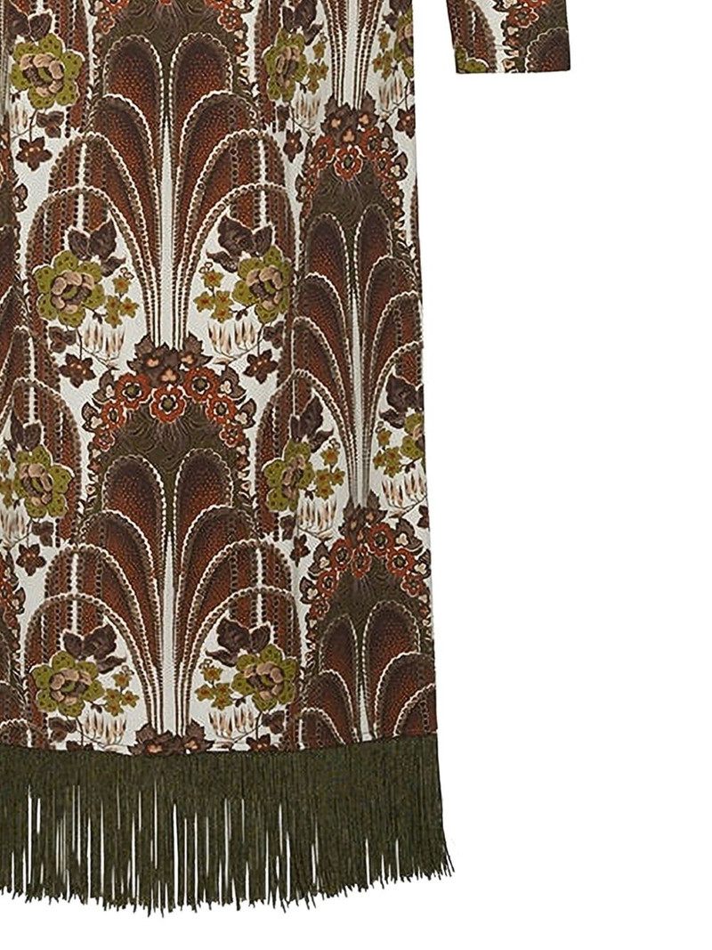 Cara Cara fringe-trimmed midi dress outlook