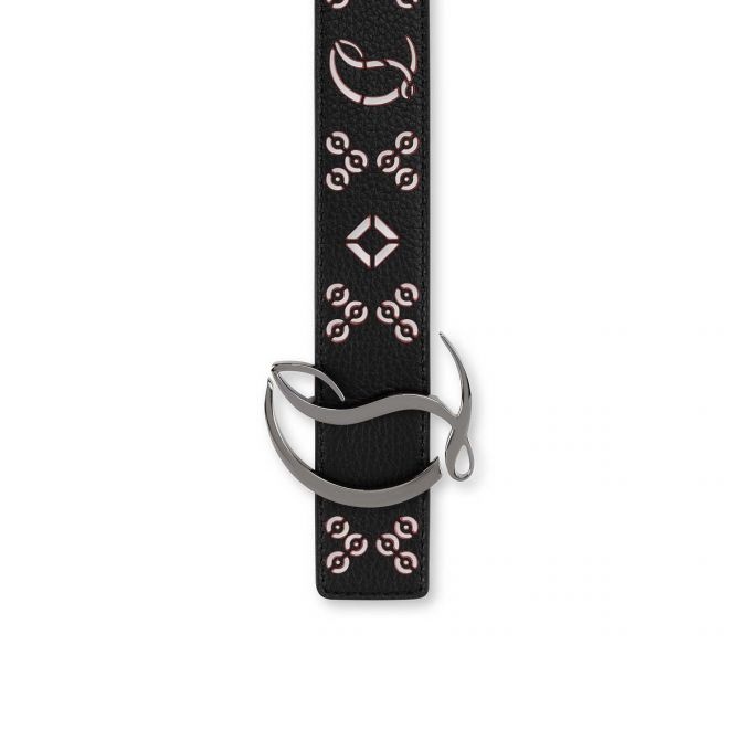 Cl Logo Belt Woman BLACK-LOUBI/GUN METAL - 3