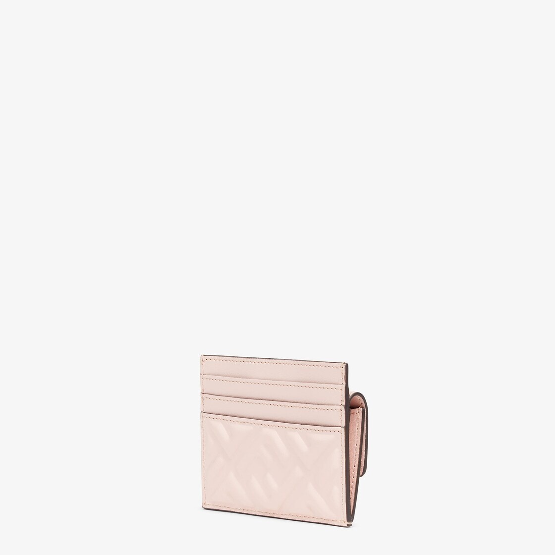 Baguette cardholder with three card slots and coin pocket with snap button. Made of pink nappa leath - 2