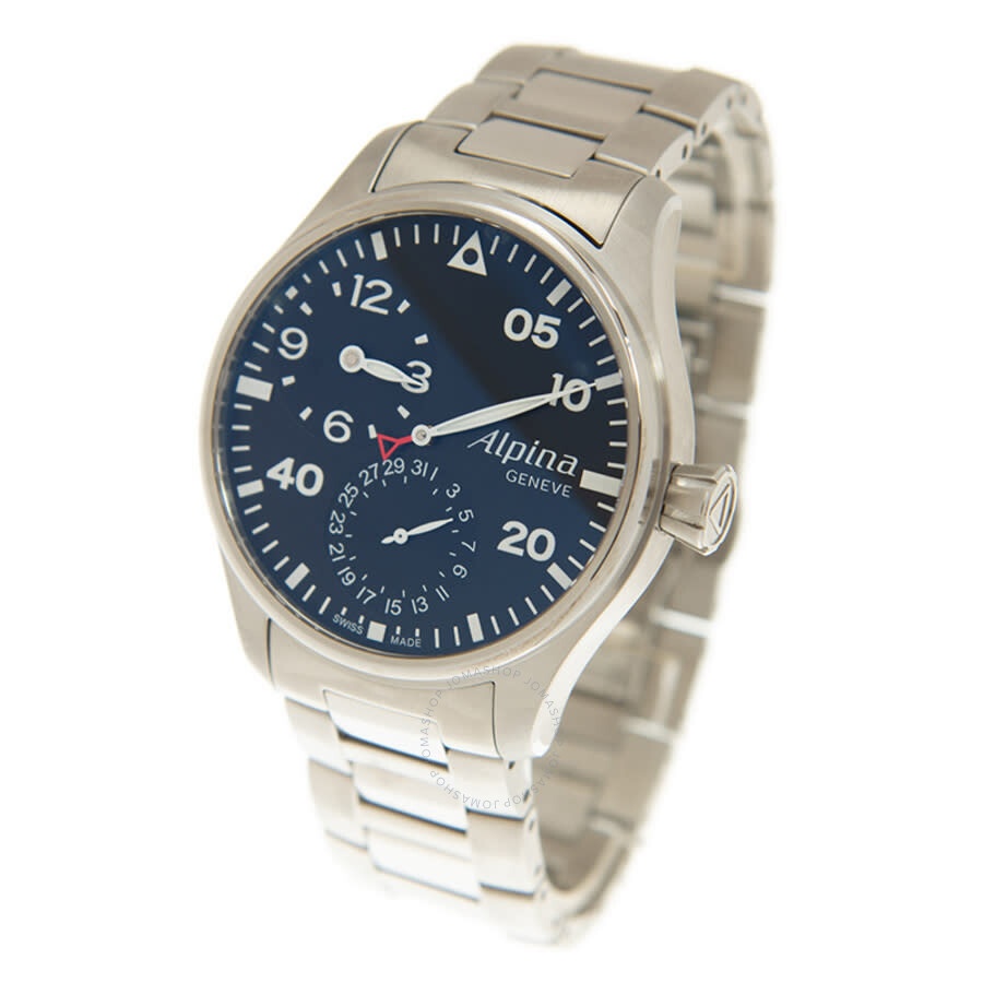 Alpina - Alpina Automatic Black Dial Black Leather Men's Watch AL-950B4S6B - 4