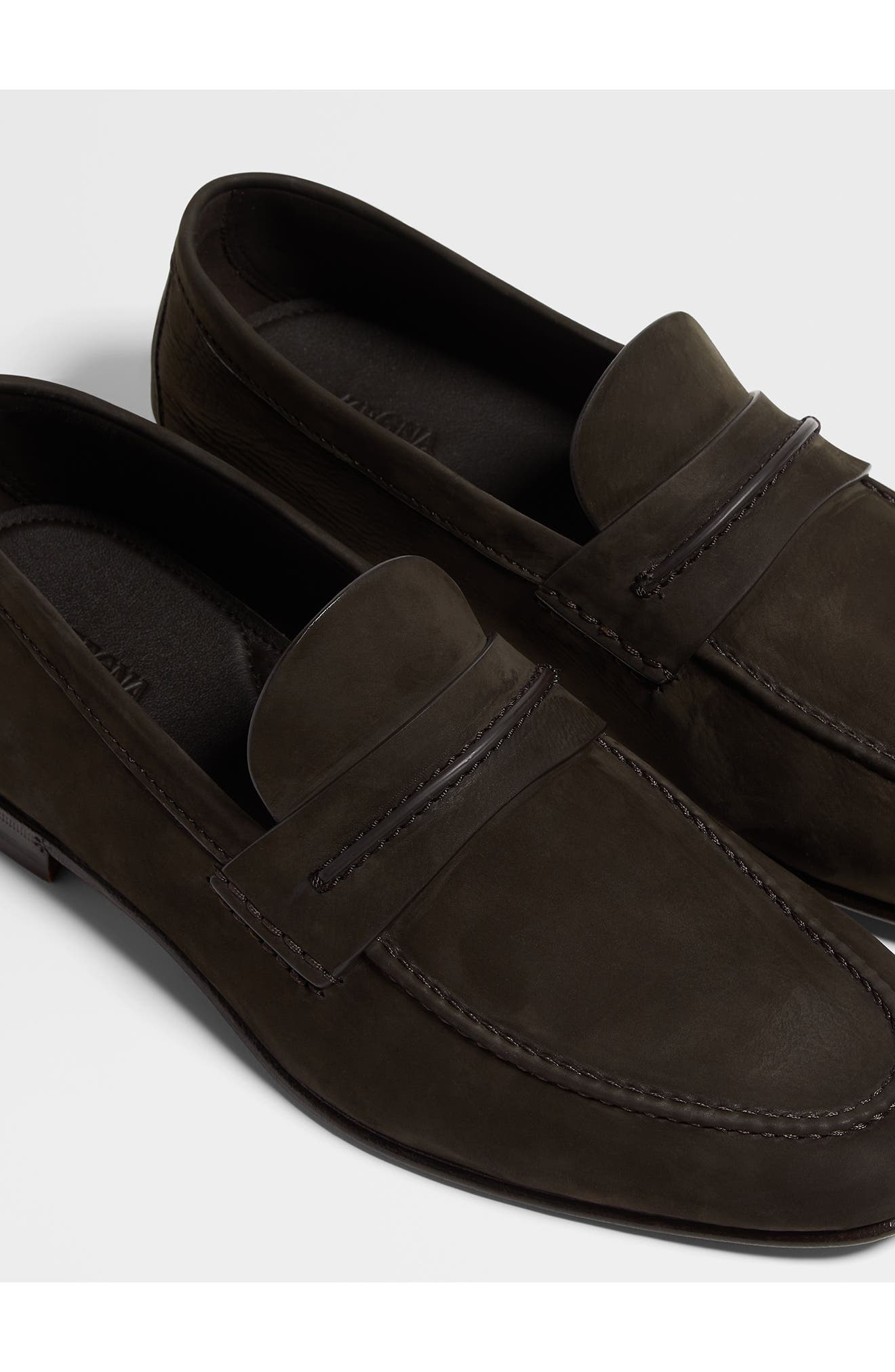 ZEGNA Dark Brown Secondskin Loafer in Medium Brown Solid at Nordstrom - 6