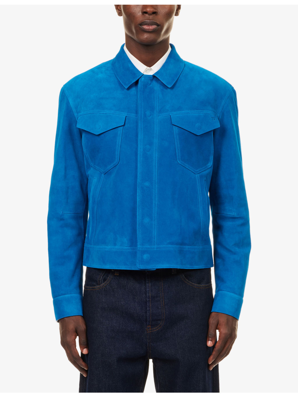 Regular-Fit Padded Suede Jacket - 3