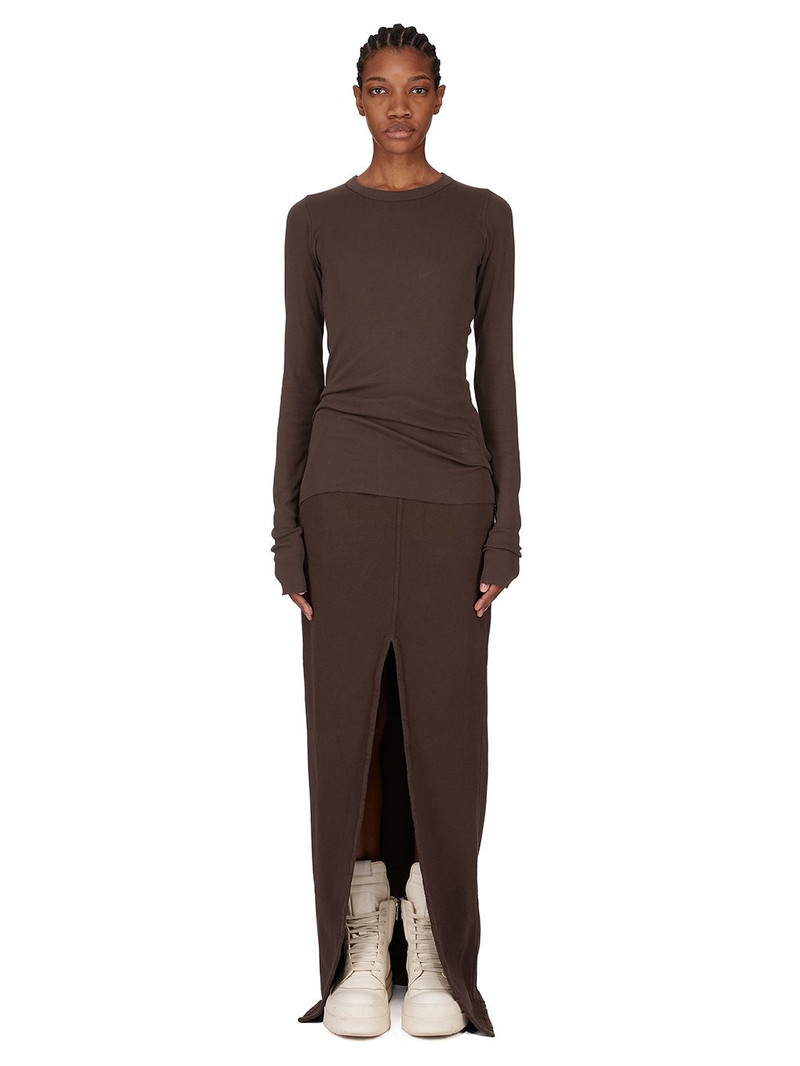 Rick Owens DRKSHDW Phleg Pillar drawstring slit skirt outlook