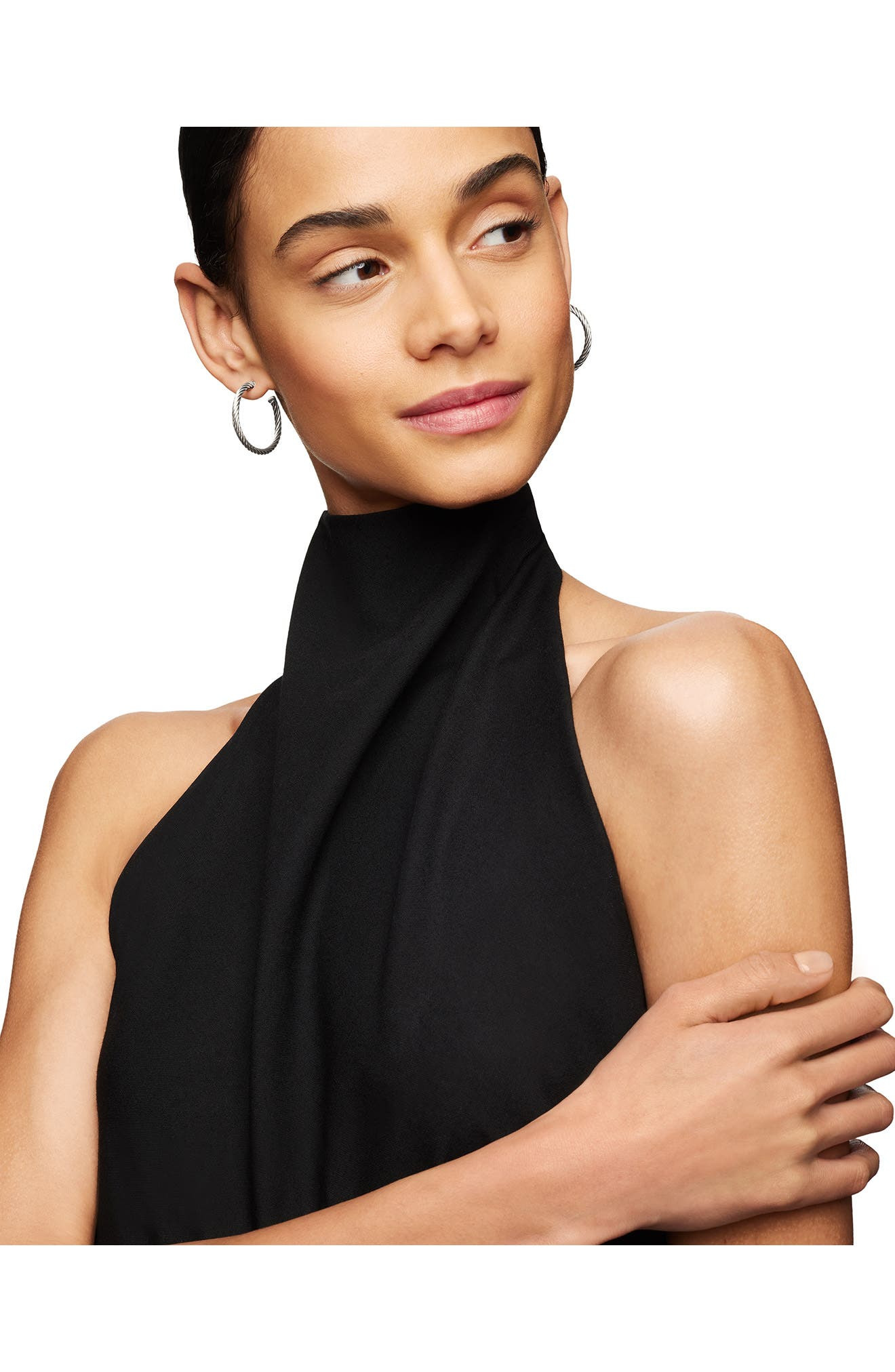 David Yurman Cable Loop Hoop Earrings in Silver at Nordstrom - 3