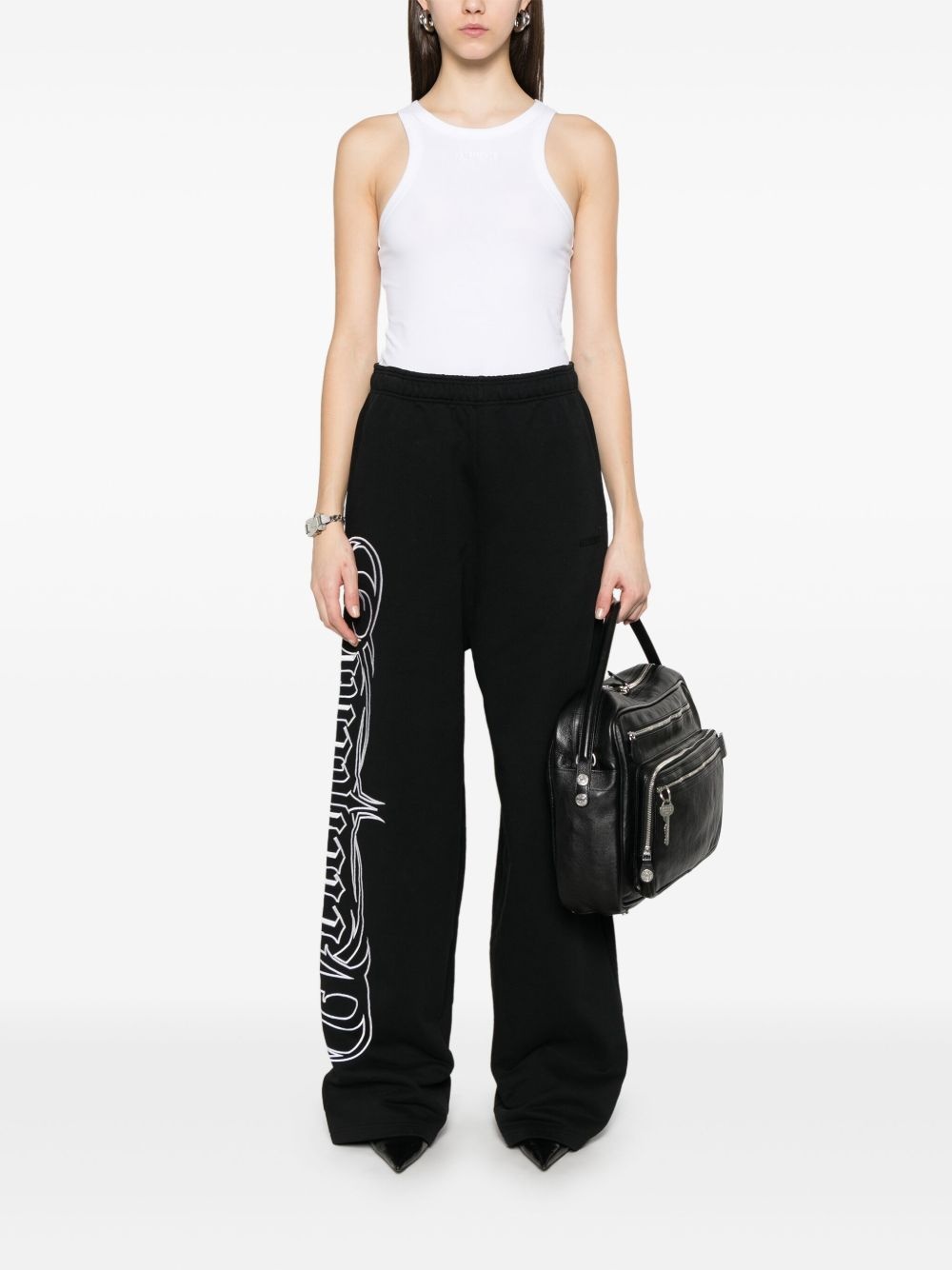 logo-embroidered tank top - 2