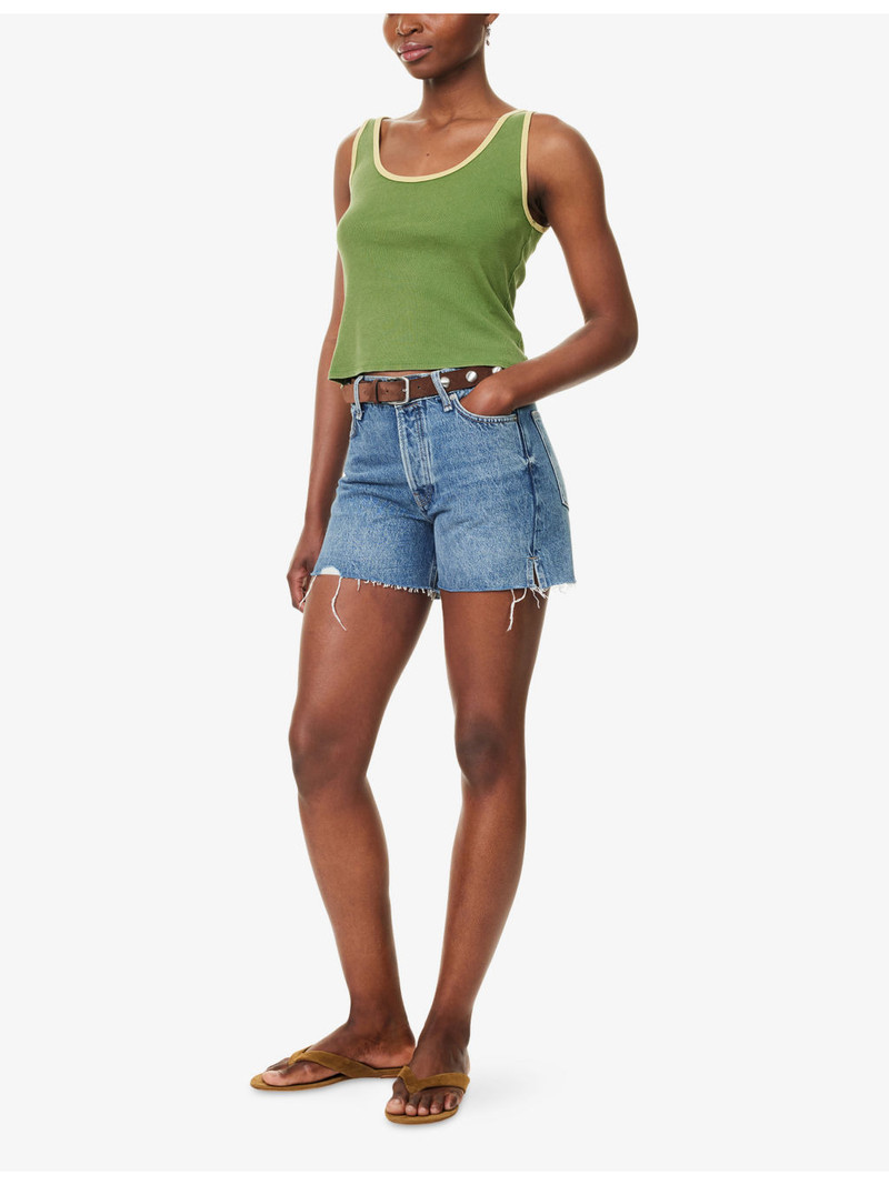 rag & bone Vintage Frayed-Hem Denim Shorts outlook