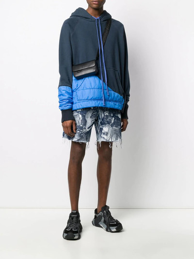 BUSCEMI landmark-print denim shorts outlook