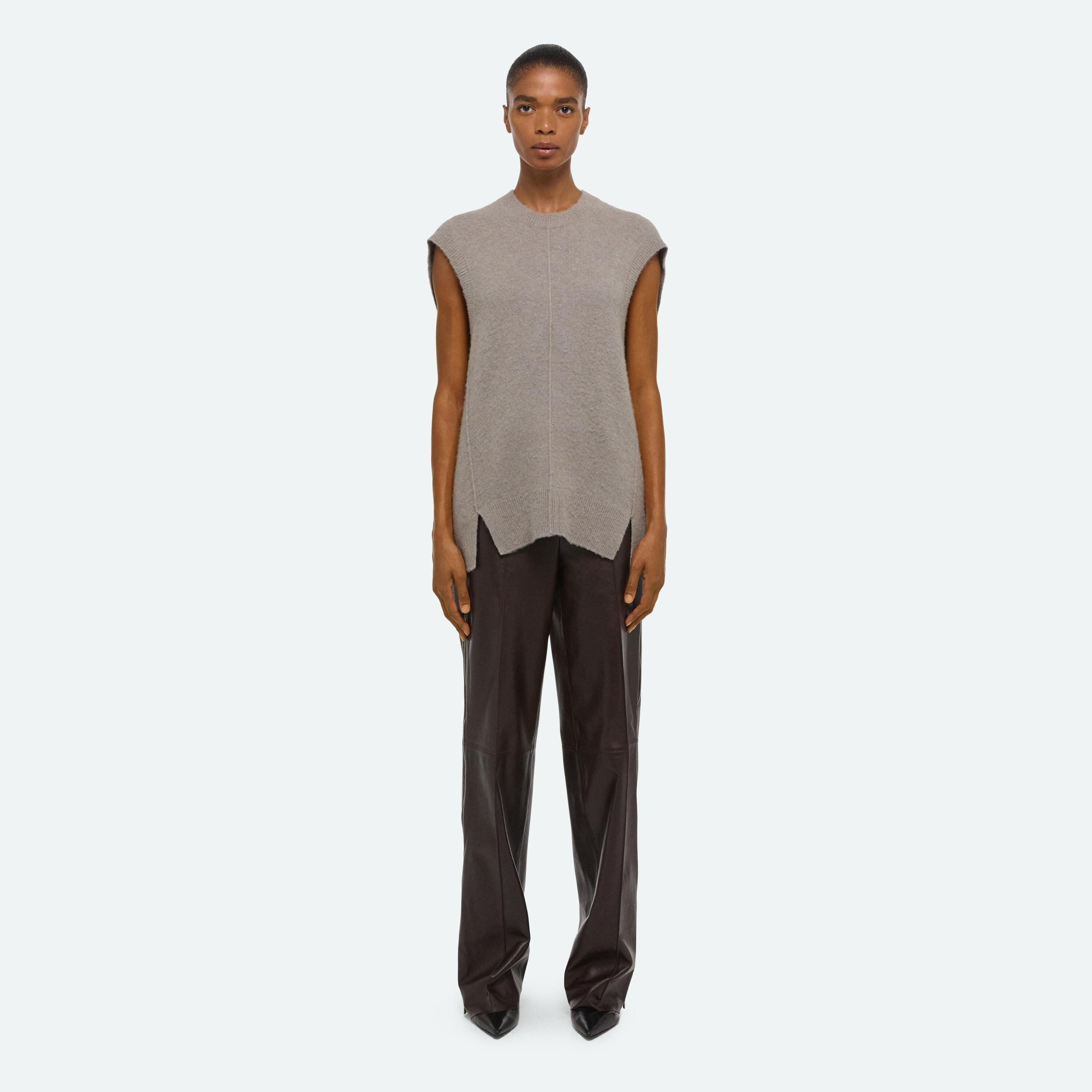 BRUSHED SWEATER VEST - 3