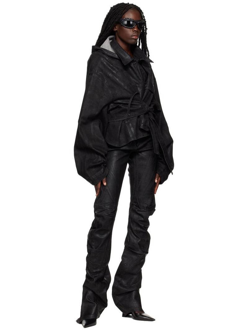 OTTOLINGER Black Cropped Denim Jacket outlook