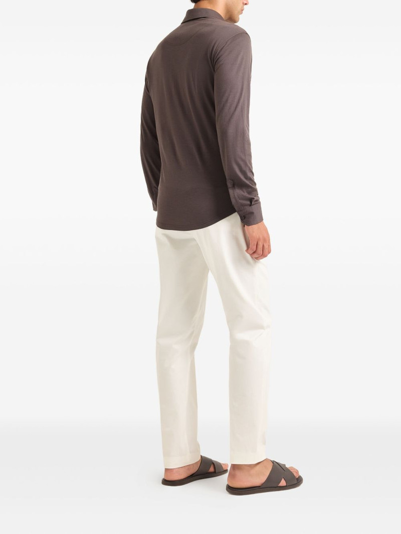 Sebastian long-sleeve merino-wool polo shirt 3