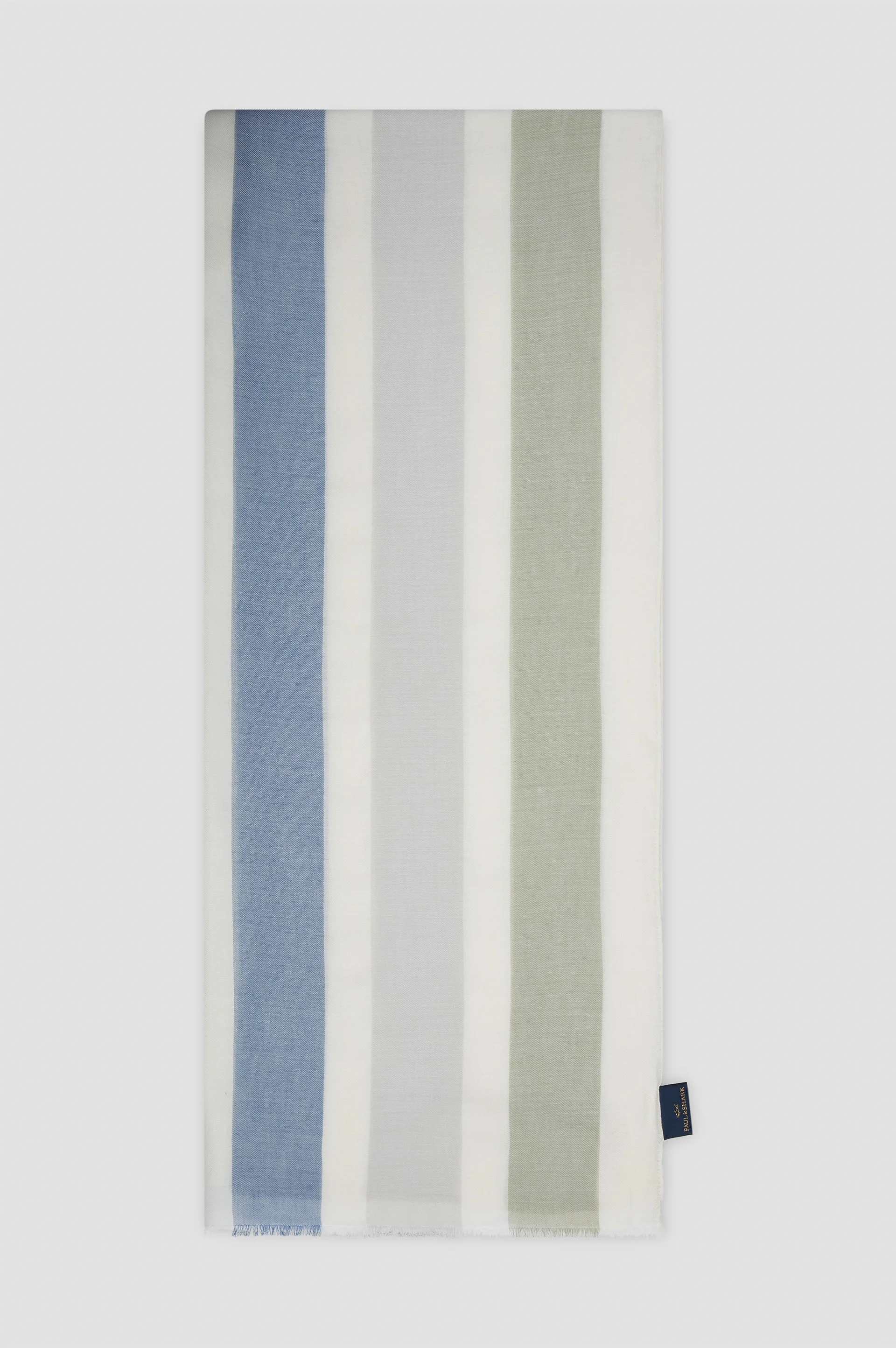 COTTON SCARF WITH STRIPED PATTERN - 1