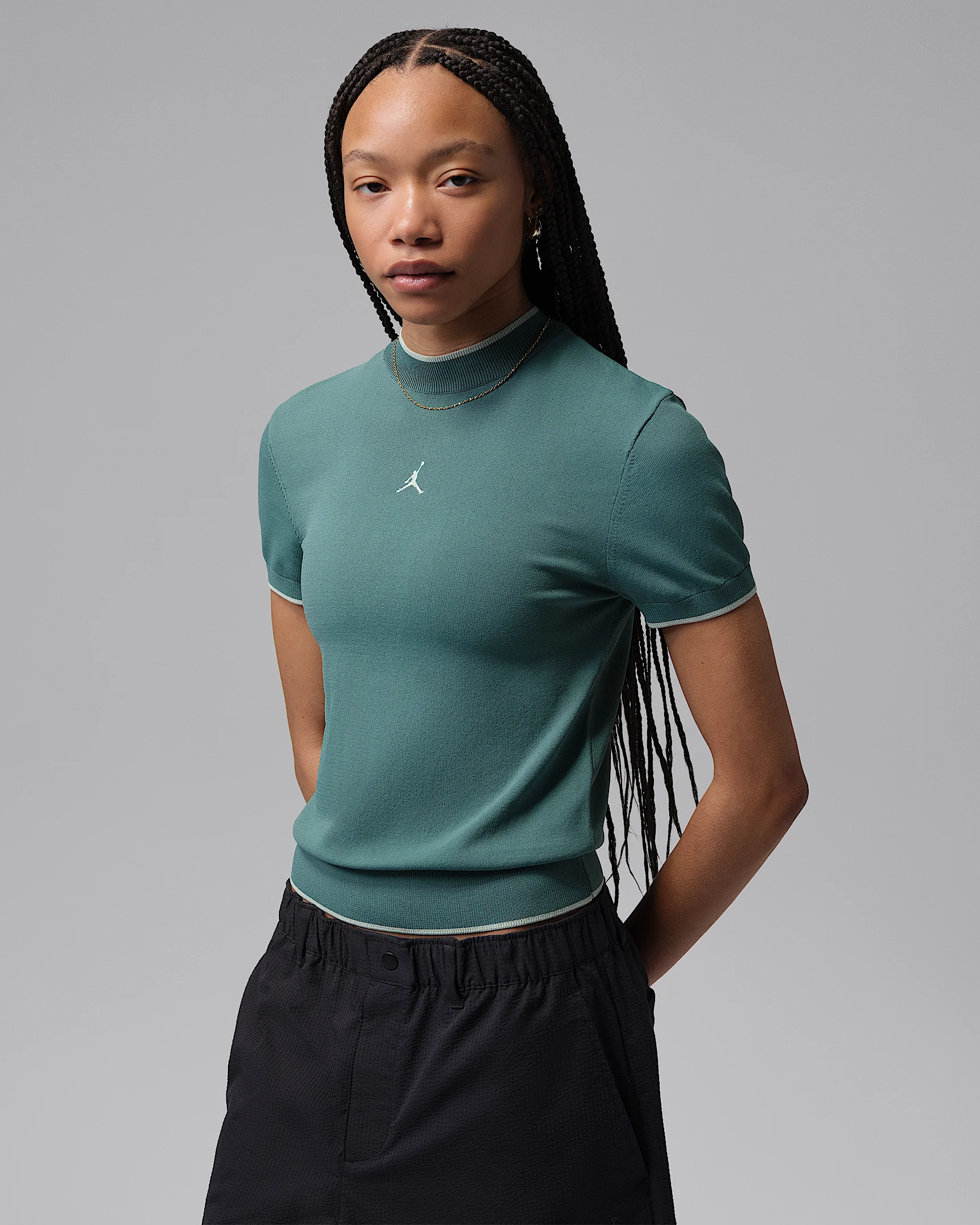 Jordan Sport Women's Mock-Neck Short-Sleeve Golf Top - 1