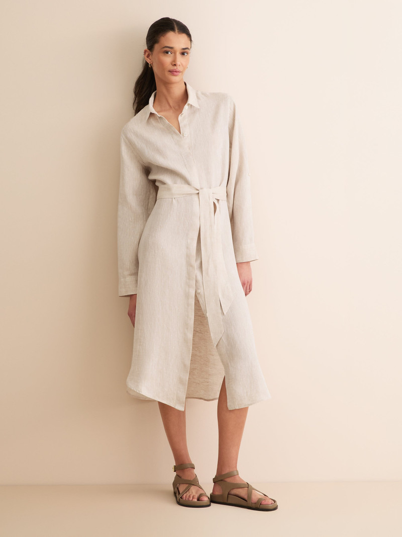 Sicily Linen Dress Sand 1