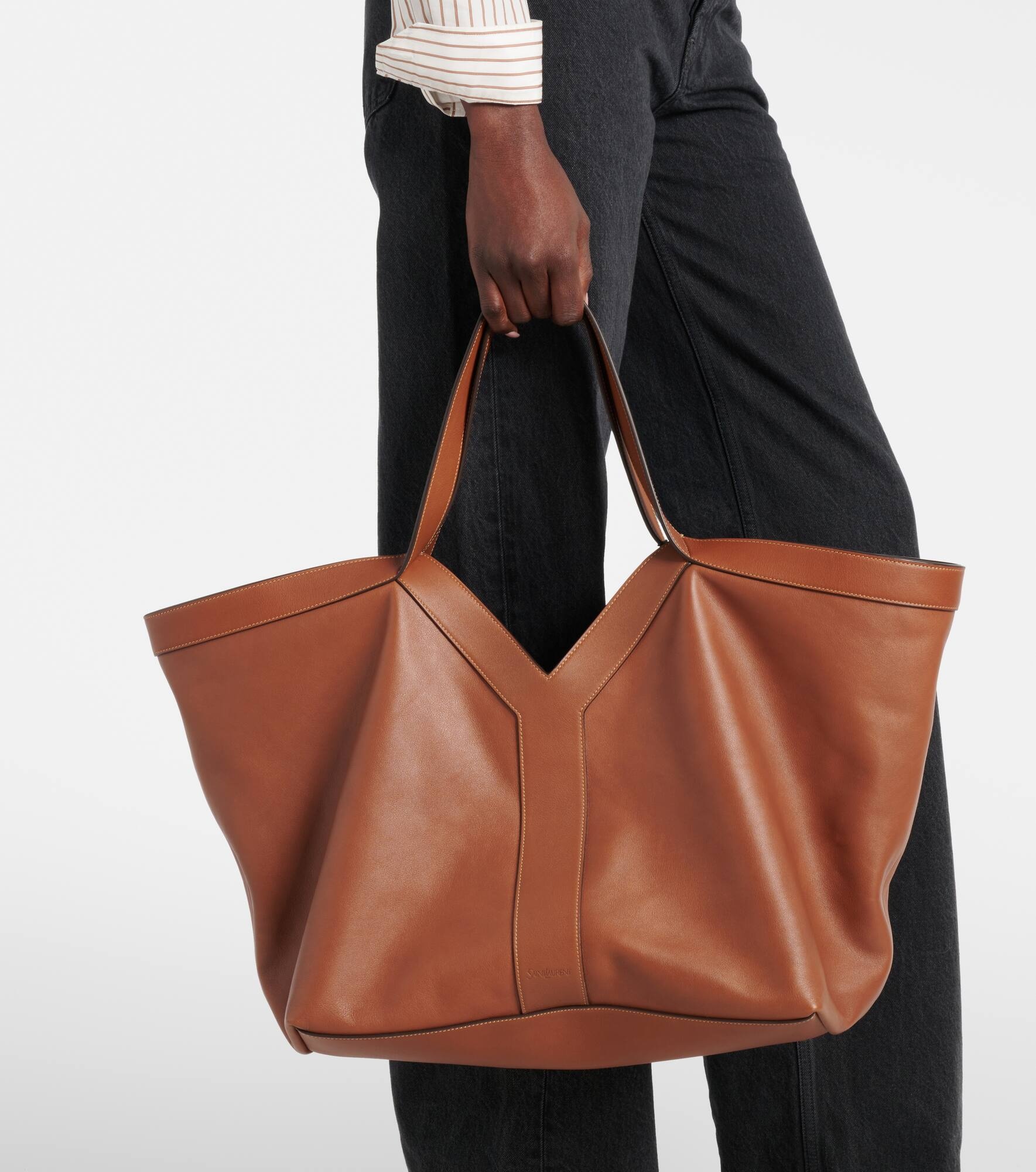 Y leather tote bag - 7