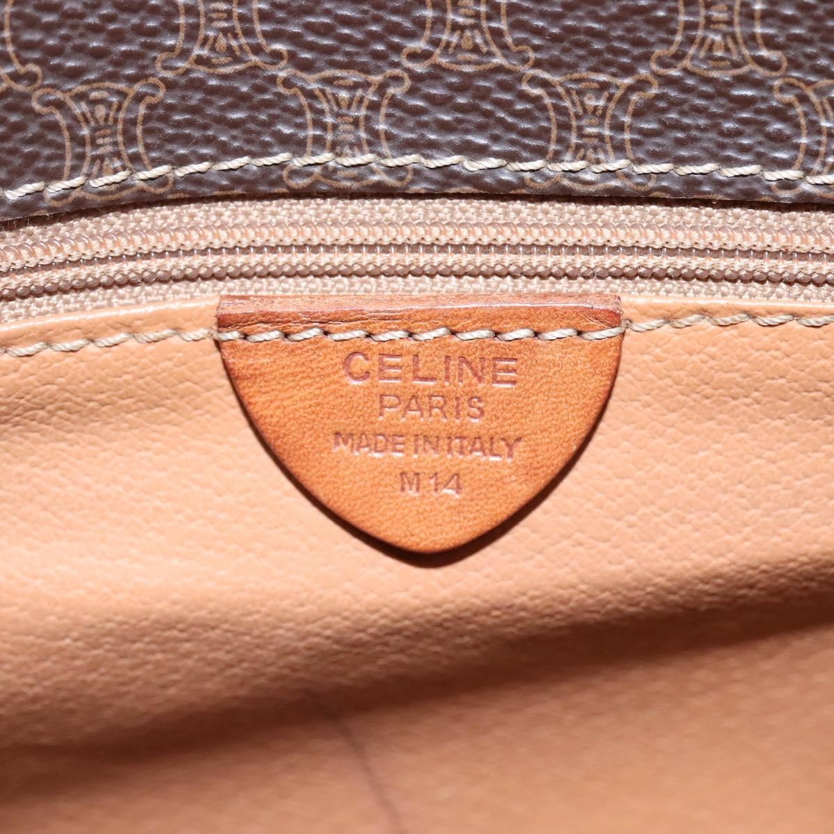 CELINE Macadam Canvas Shoulder Bag Pvc Leather Brown - 15