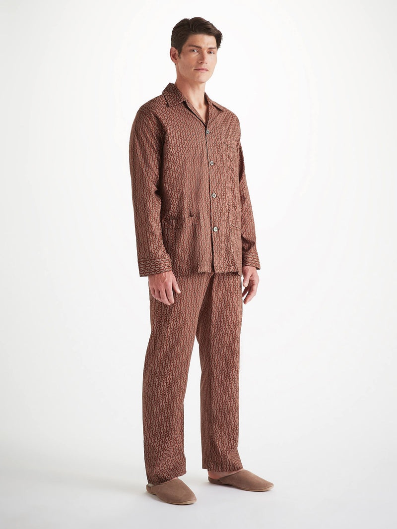 Men's Pajamas Cotton Batiste Red Rope Print - 3