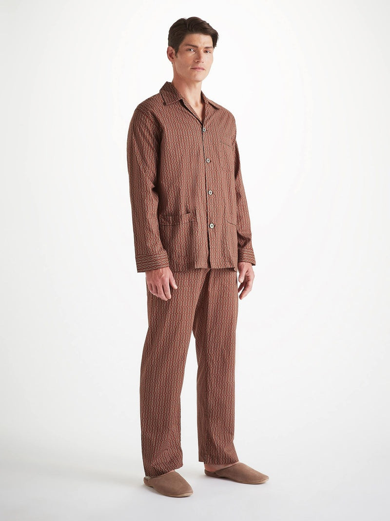 Men's Pajamas Cotton Batiste Red Rope Print 3