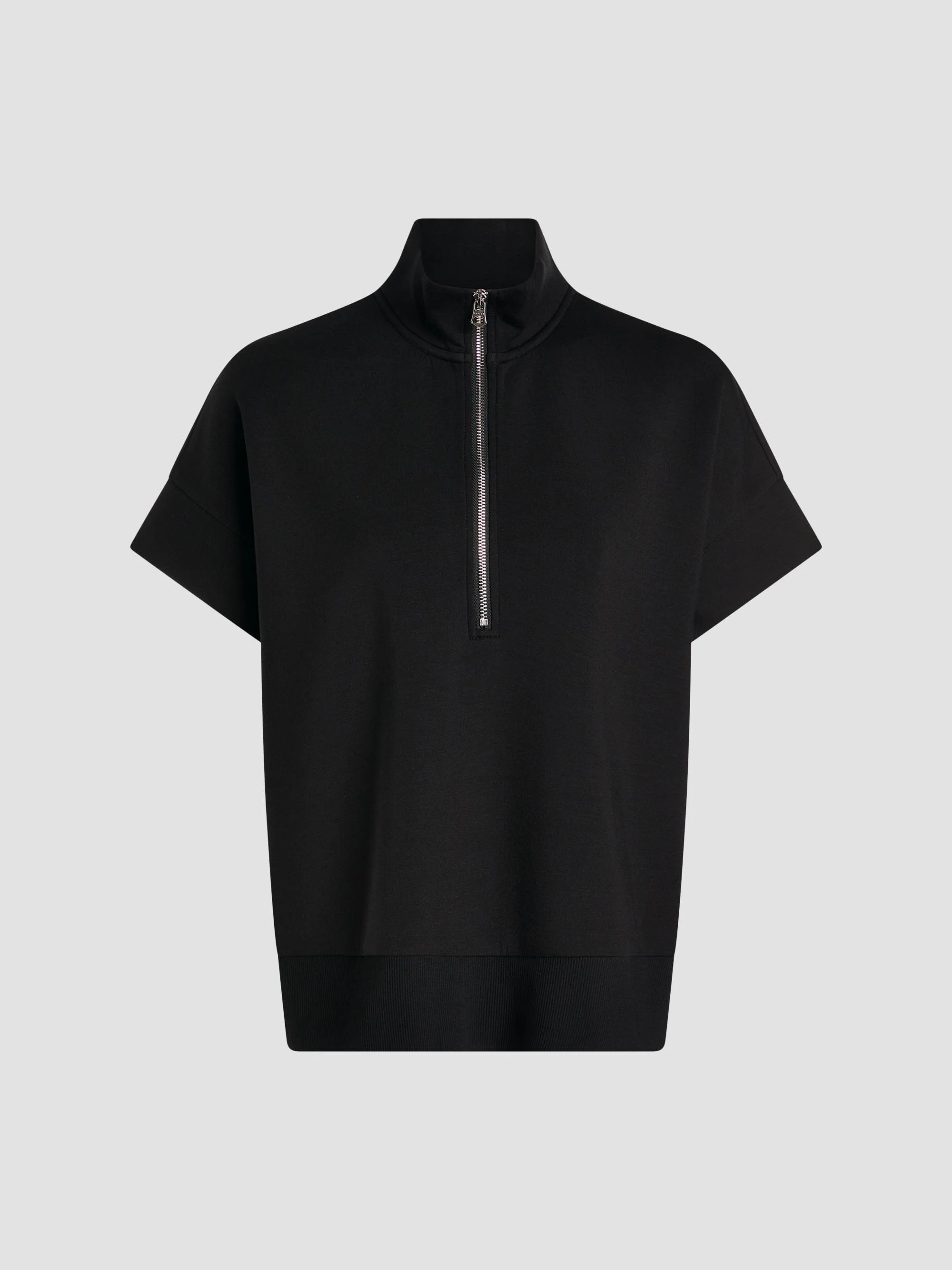 Women's Ritchie Short-Sleeve Half-Zip Pullover - Black - 1