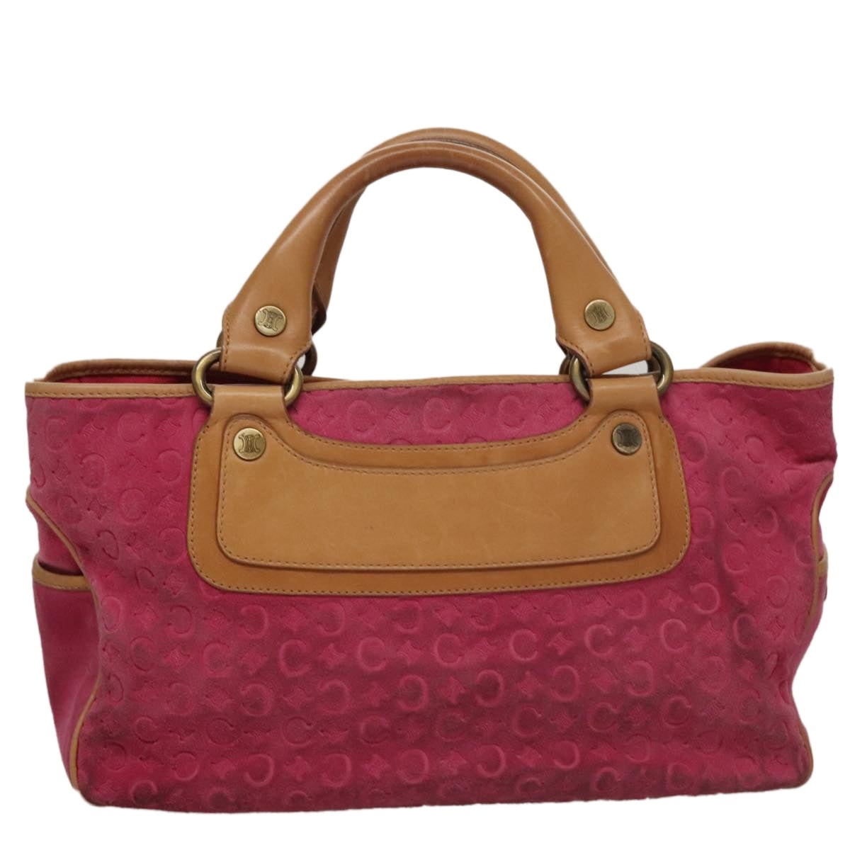 CELINE C Macadam Canvas Boogie Bag Hand Bag Pink - 2