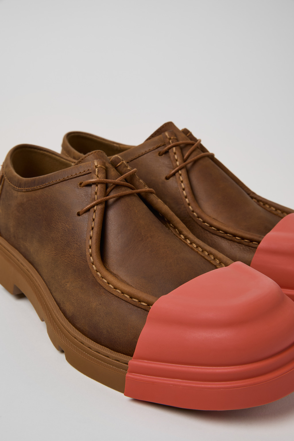 Brown Regenerative Leather Shoes for Men. - 2