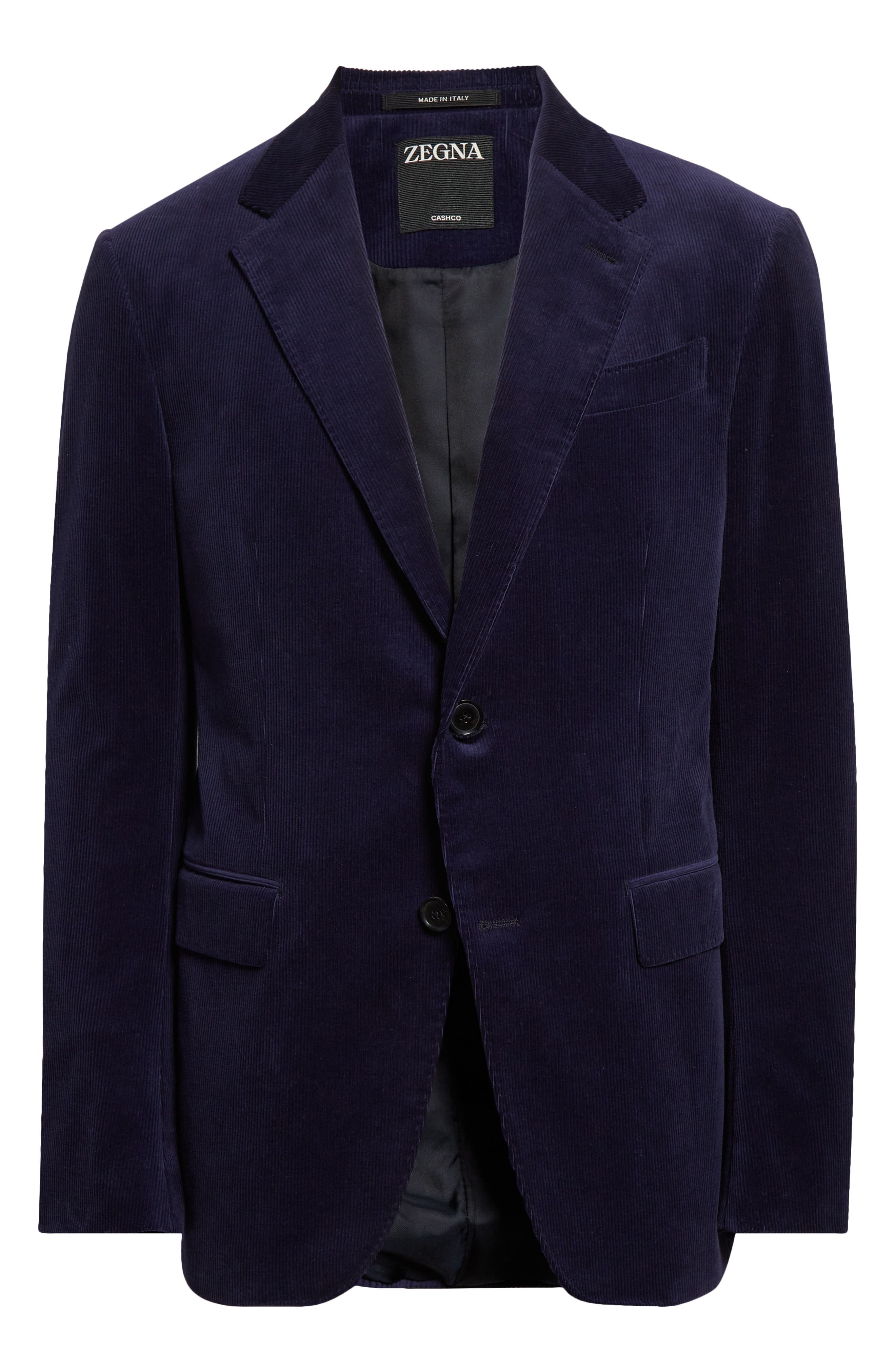 ZEGNA Cashco Stretch Cotton & Cashmere Corduroy Blazer in Navy at Nordstrom - 6