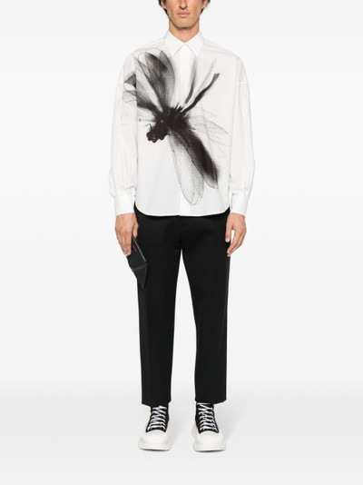 Alexander McQueen Dragonfly-print cotton shirt outlook