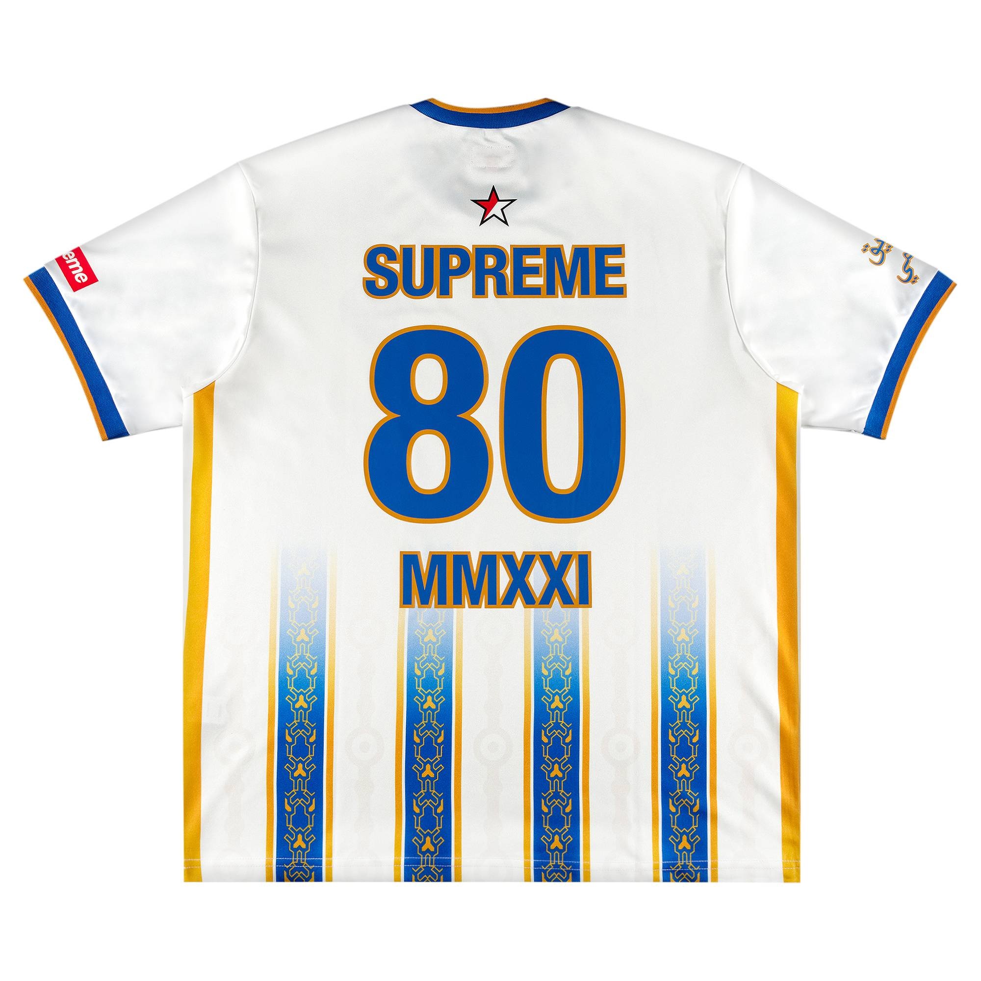 Supreme Supreme Arabic Logo Soccer Jersey 'White' | REVERSIBLE