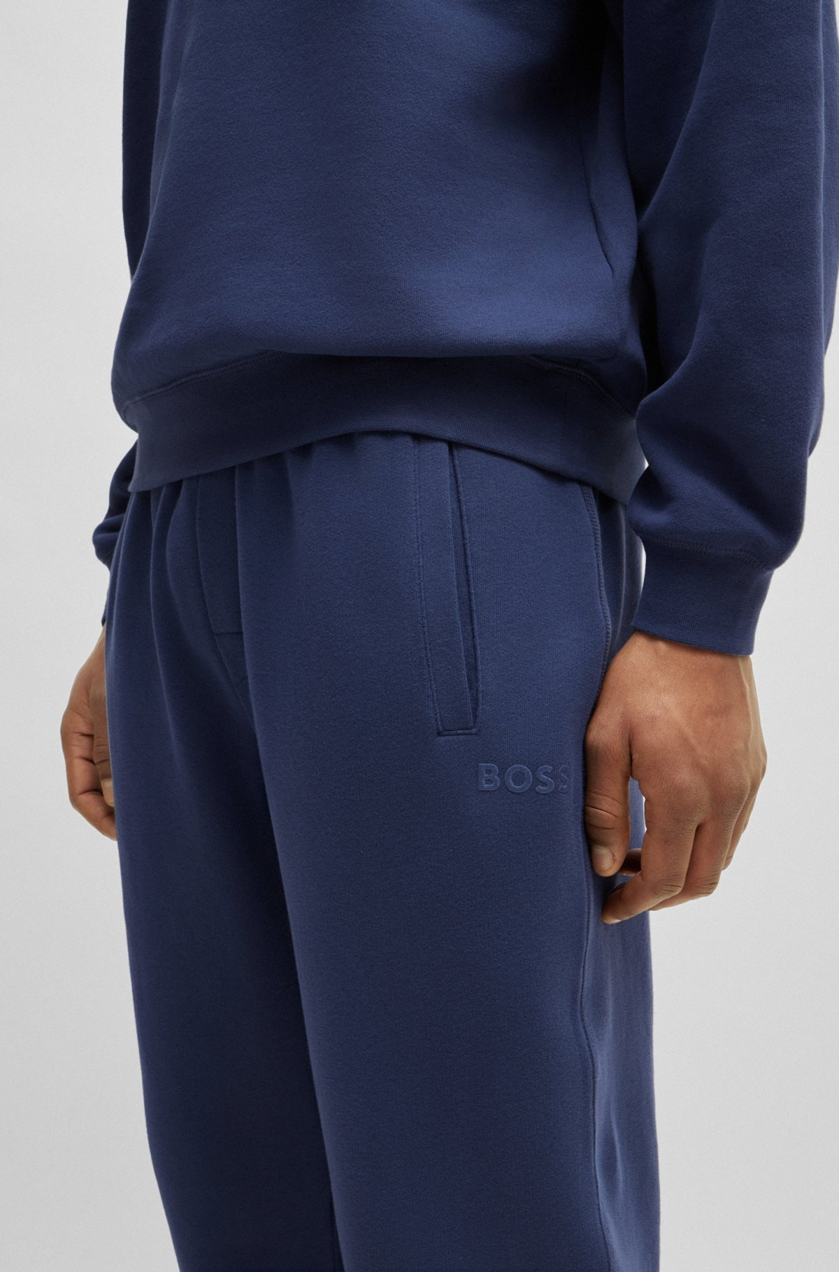 COTTON-TERRY TRACKSUIT BOTTOMS WITH FLOCKED LOGO - 5