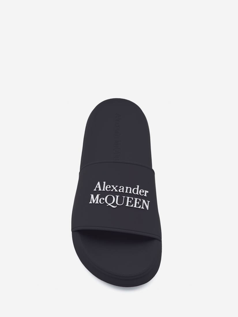 Alexander Mcqueen Pool Slide in Navy/white - 4