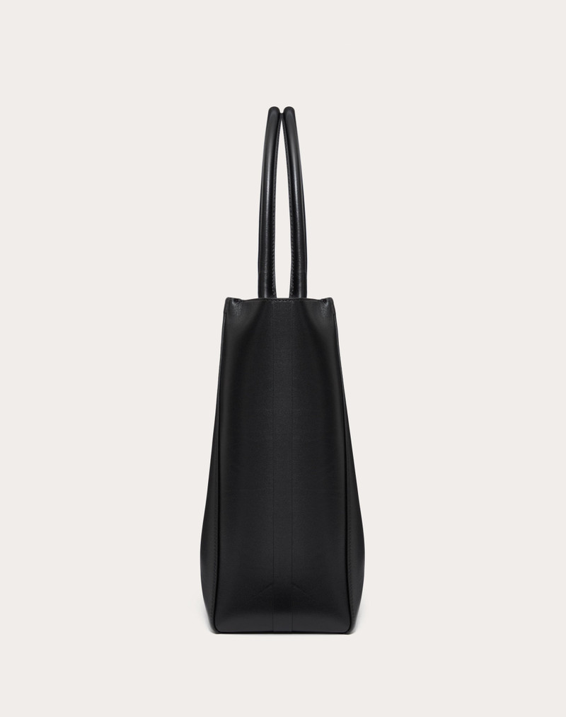 MEDIUM VLOGO LOCKER LEATHER SHOPPING BAG 4