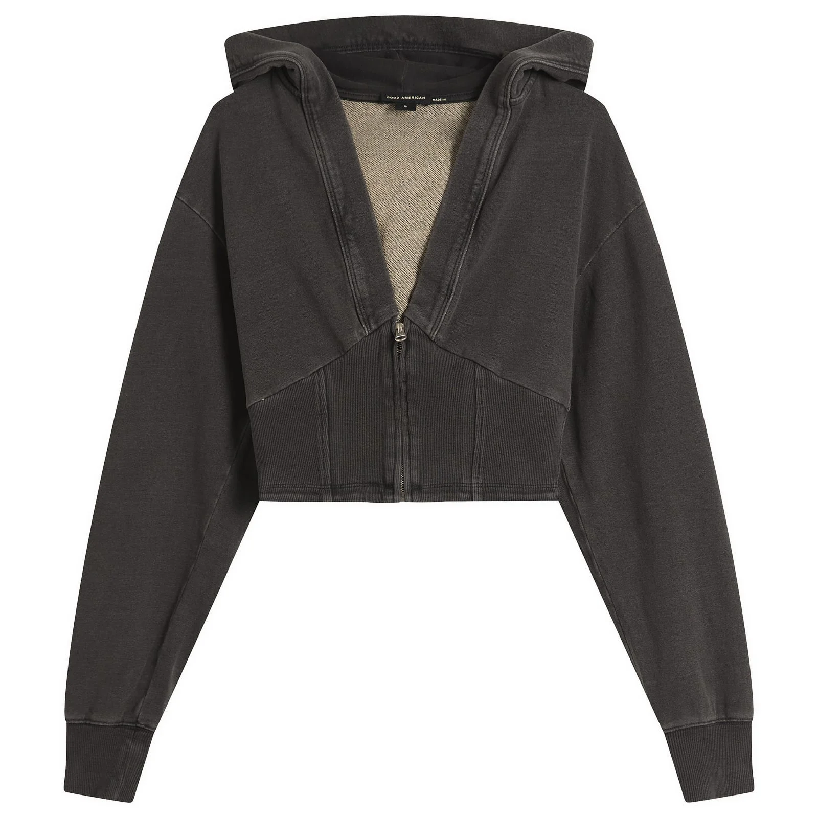 Good American Jeanius Zip Up Hoodie - 1