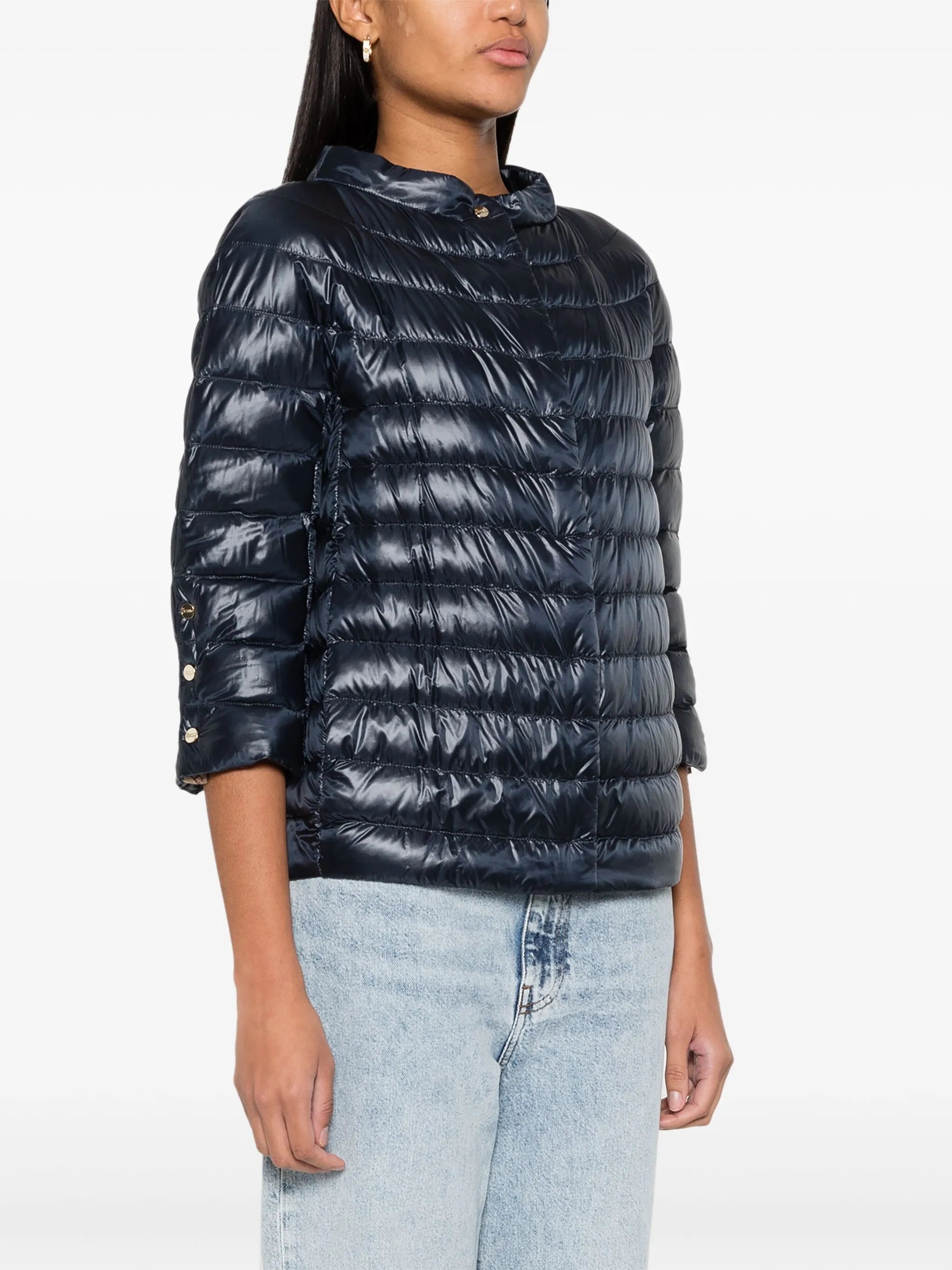 Mock-neck Quilted Jacket - 5