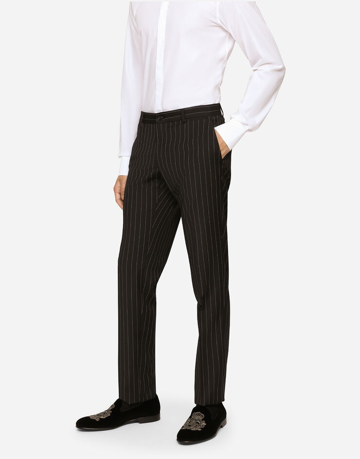 Pinstripe stretch wool Sicilia-fit suit - 6