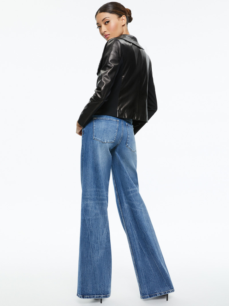 NITA LEATHER DRAPE FRONT JACKET 3