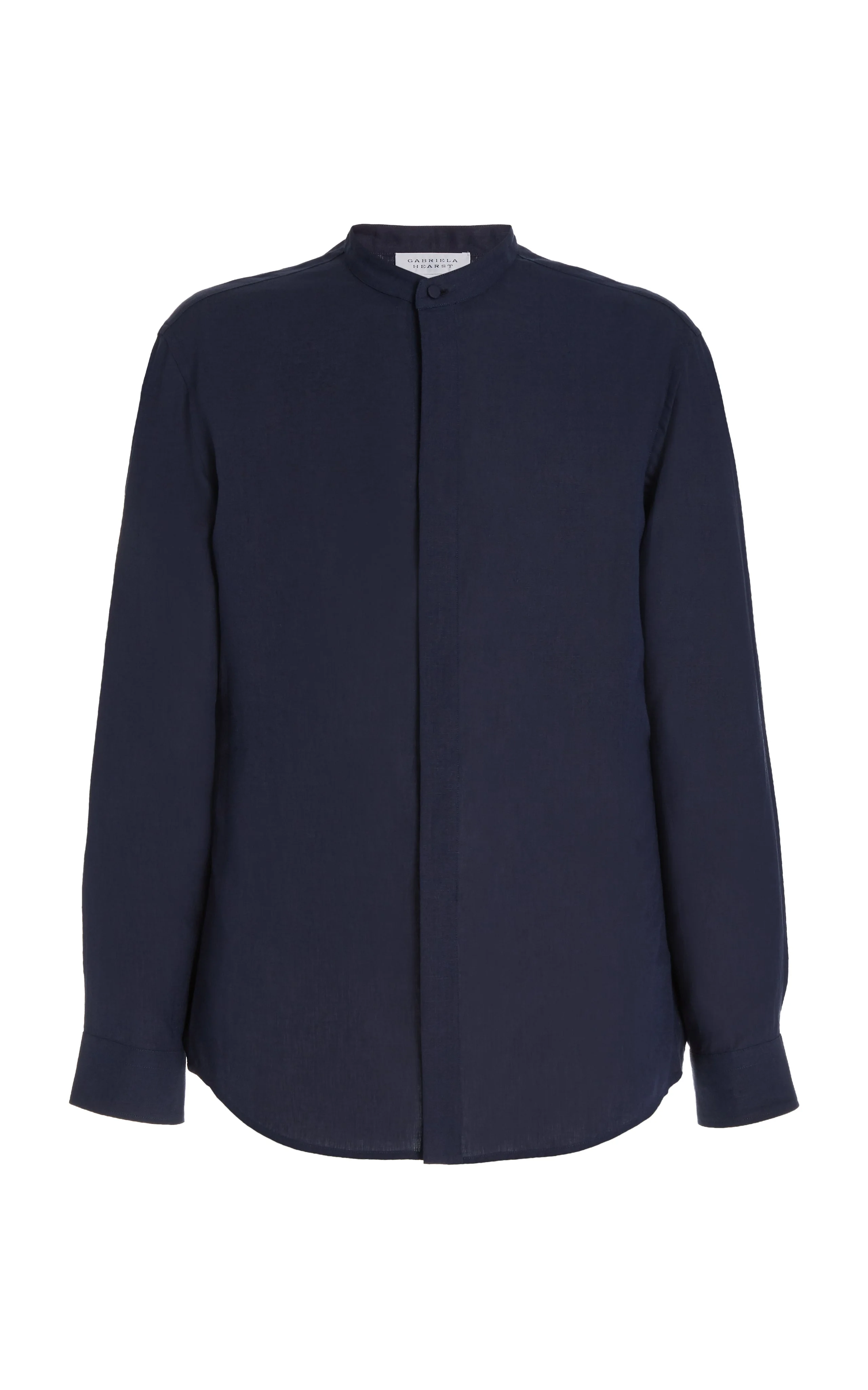 Ollie Shirt in Dark Navy Linen - 1