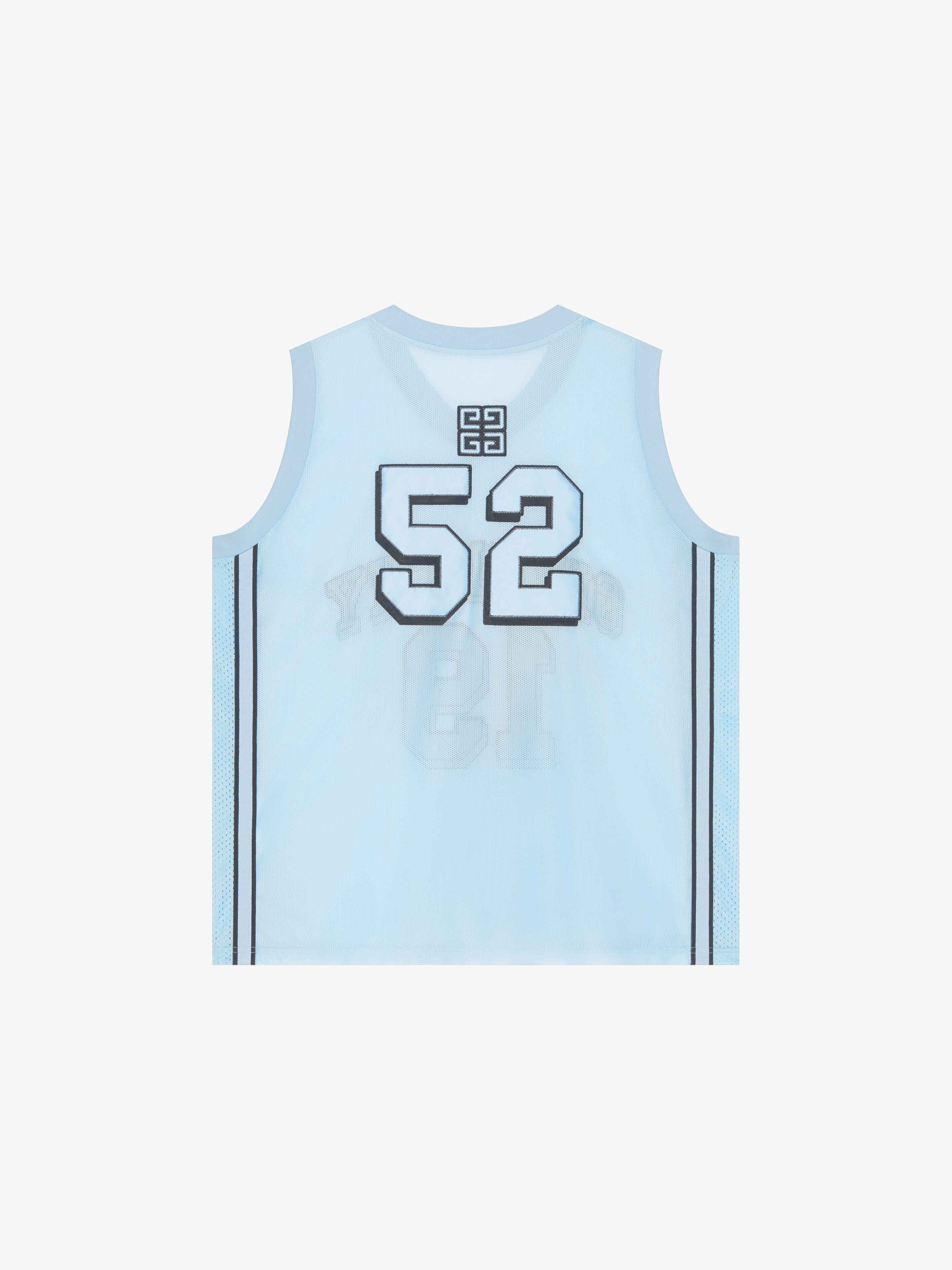 【GIVENCHY】23SS ロゴ メッシュ バスケットボール ジャージ 青 Givenchy BASKETBALL TOP IN MESH WITH GIVENCHY LOGO | REVERSIBLE