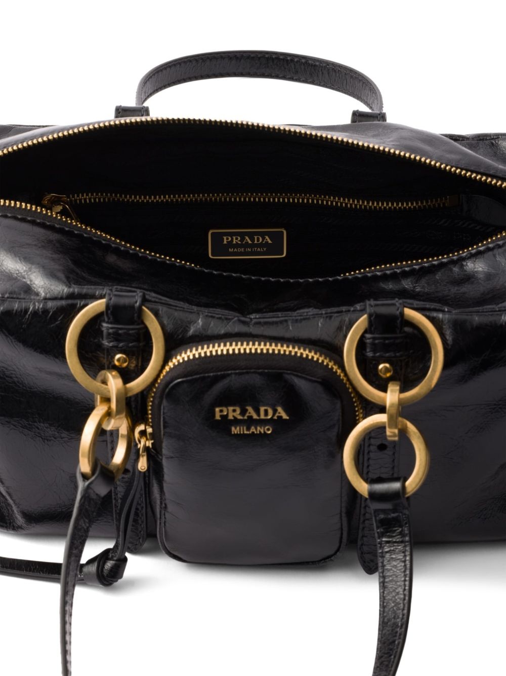 medium leather tote bag - 5