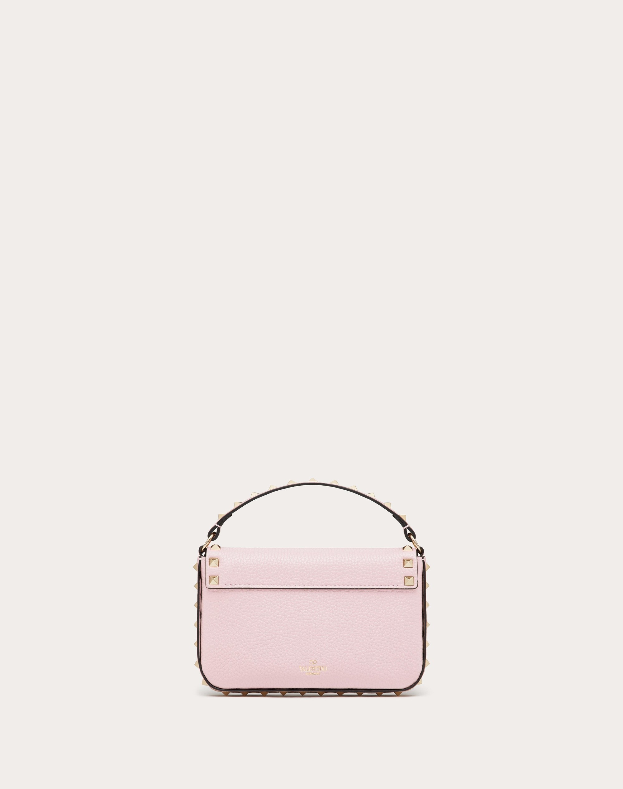 ROCKSTUD GRAINY CALFSKIN POUCH - 3