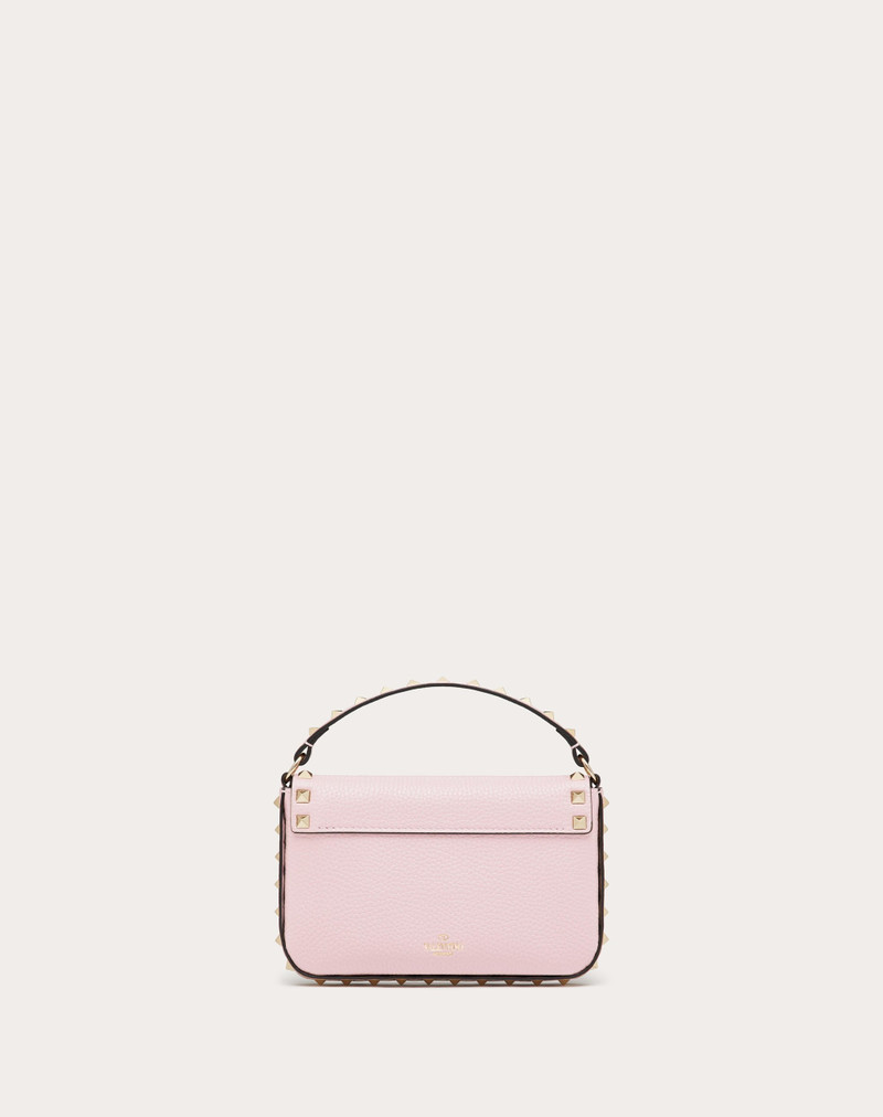 ROCKSTUD GRAINY CALFSKIN POUCH 3