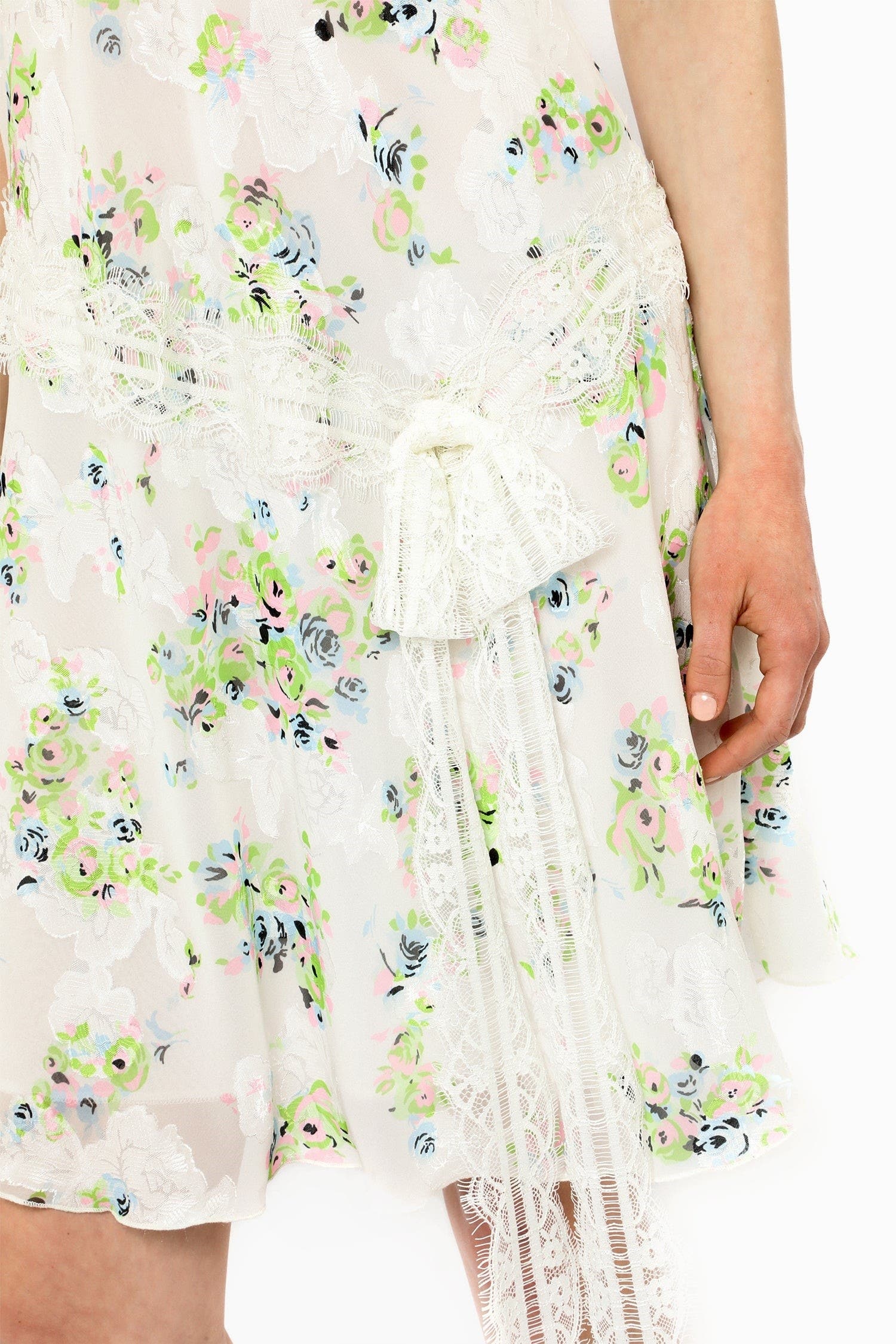 Anna Sui Rosies Posies Chiffon Slip Dress in Baby Blue Multi at Nordstrom - 5