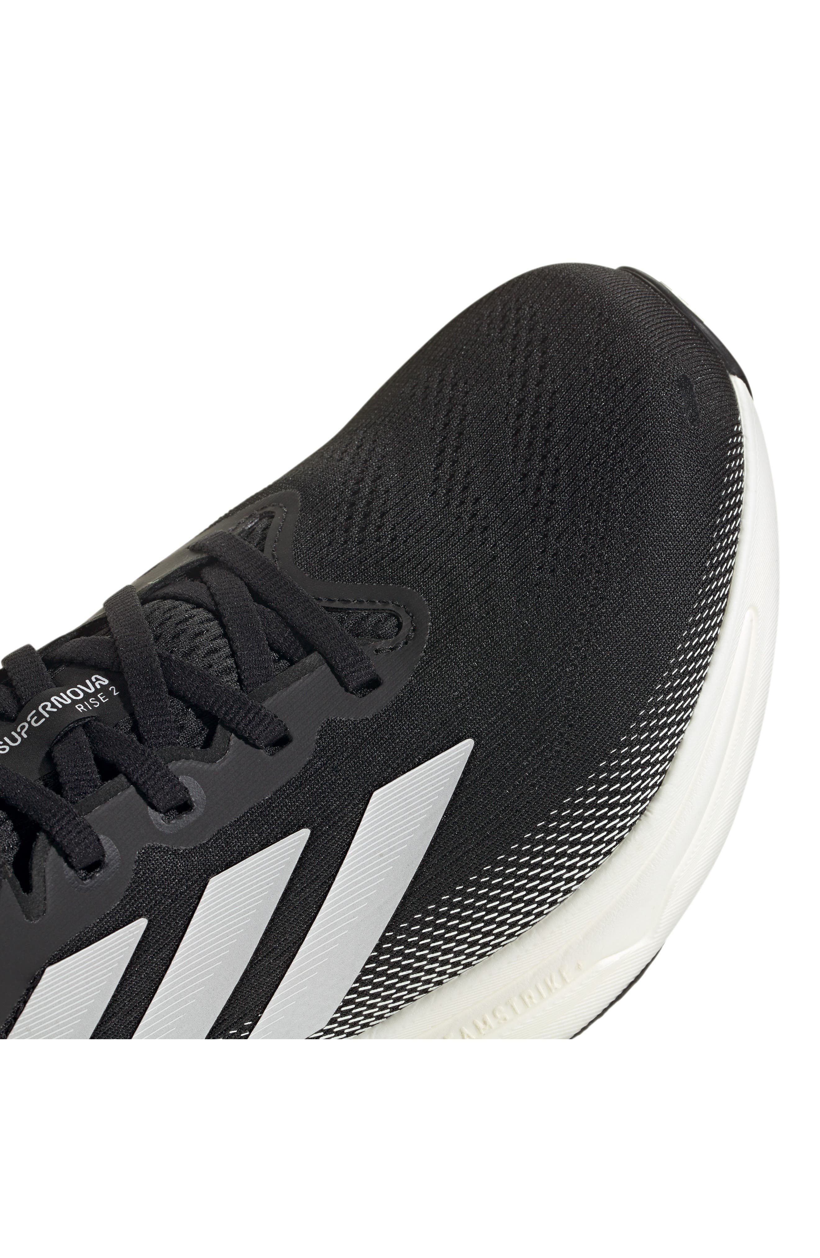 adidas Supernova Rise 2 Running Shoe in Black/Metallic/Crystal White at Nordstrom - 7