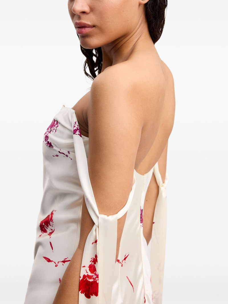 tied-sleeve strapless dress 5