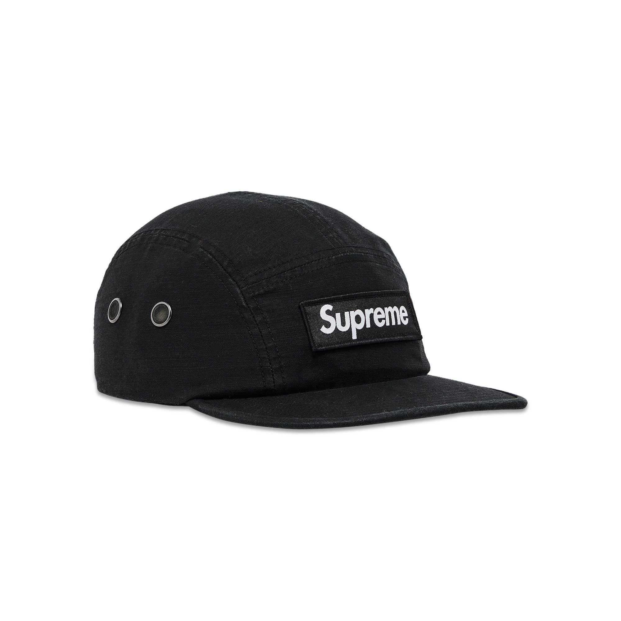 Supreme Canvas Camp Cap ブラック 12aw Supreme Washed Canvas Camp Cap (SS24) - $54