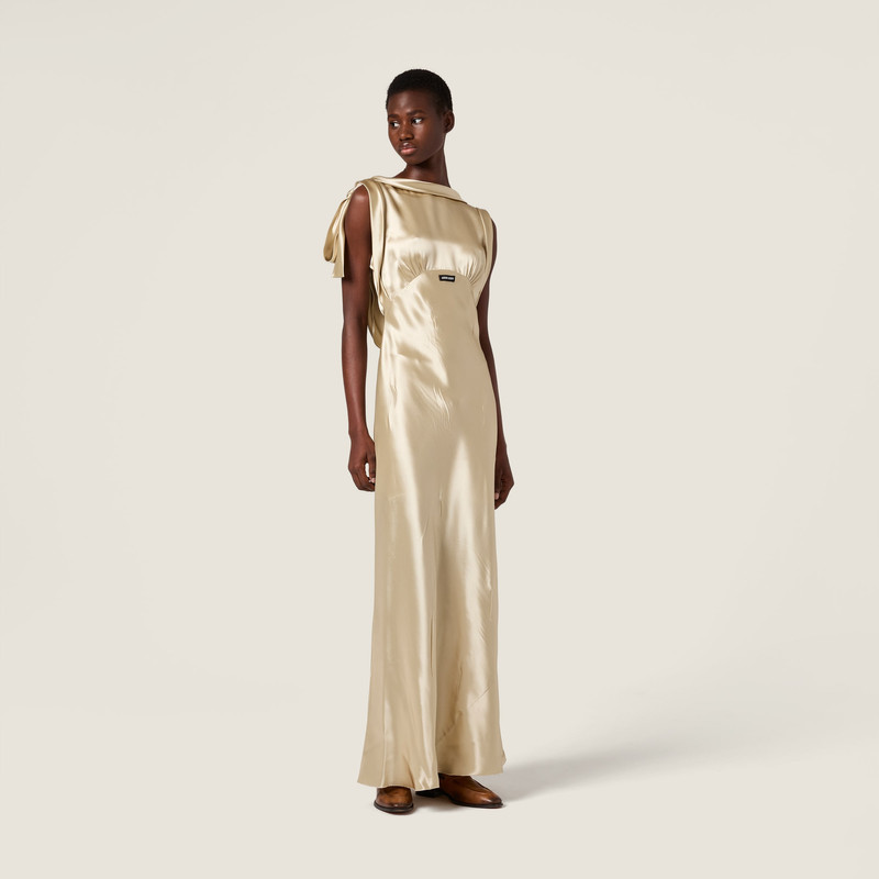 Miu Miu Long satin dress outlook
