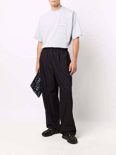 BALENCIAGA elasticated-waistband wide-leg trousers outlook