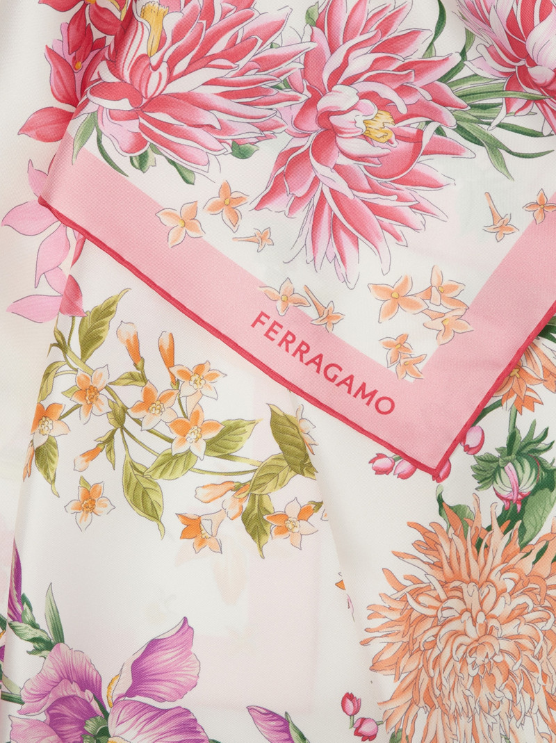 FERRAGAMO Spring print silk foulard outlook