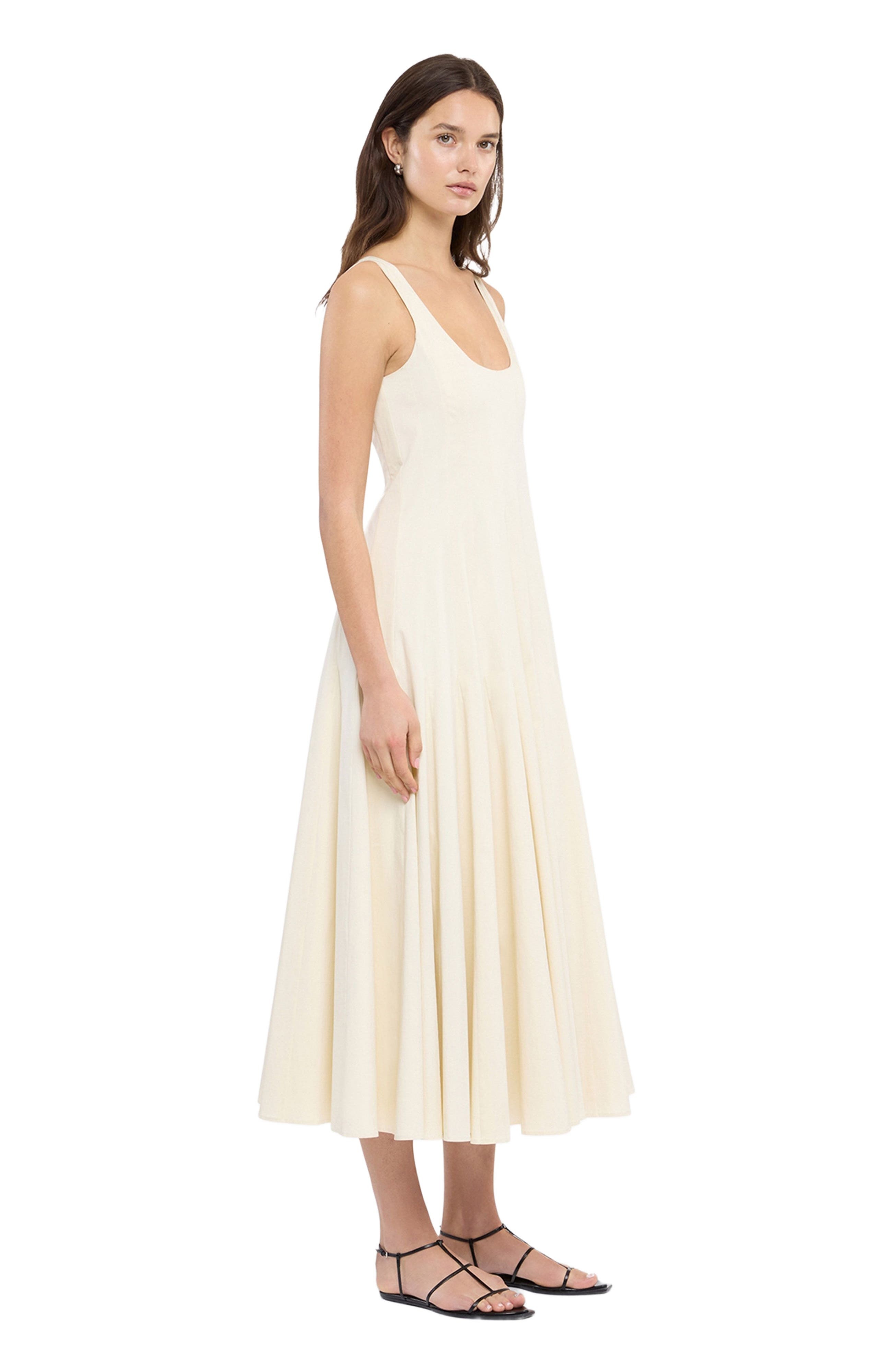 Another Tomorrow Tank Flare Dress in Off White at Nordstrom - 2