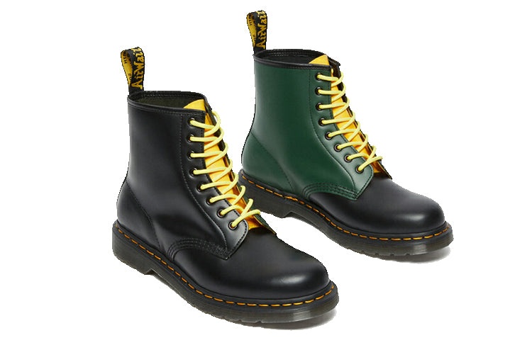 Dr. Martens 1460 Contrast Smooth Leather Lace Up Boots 'Black' 27287001 - 3