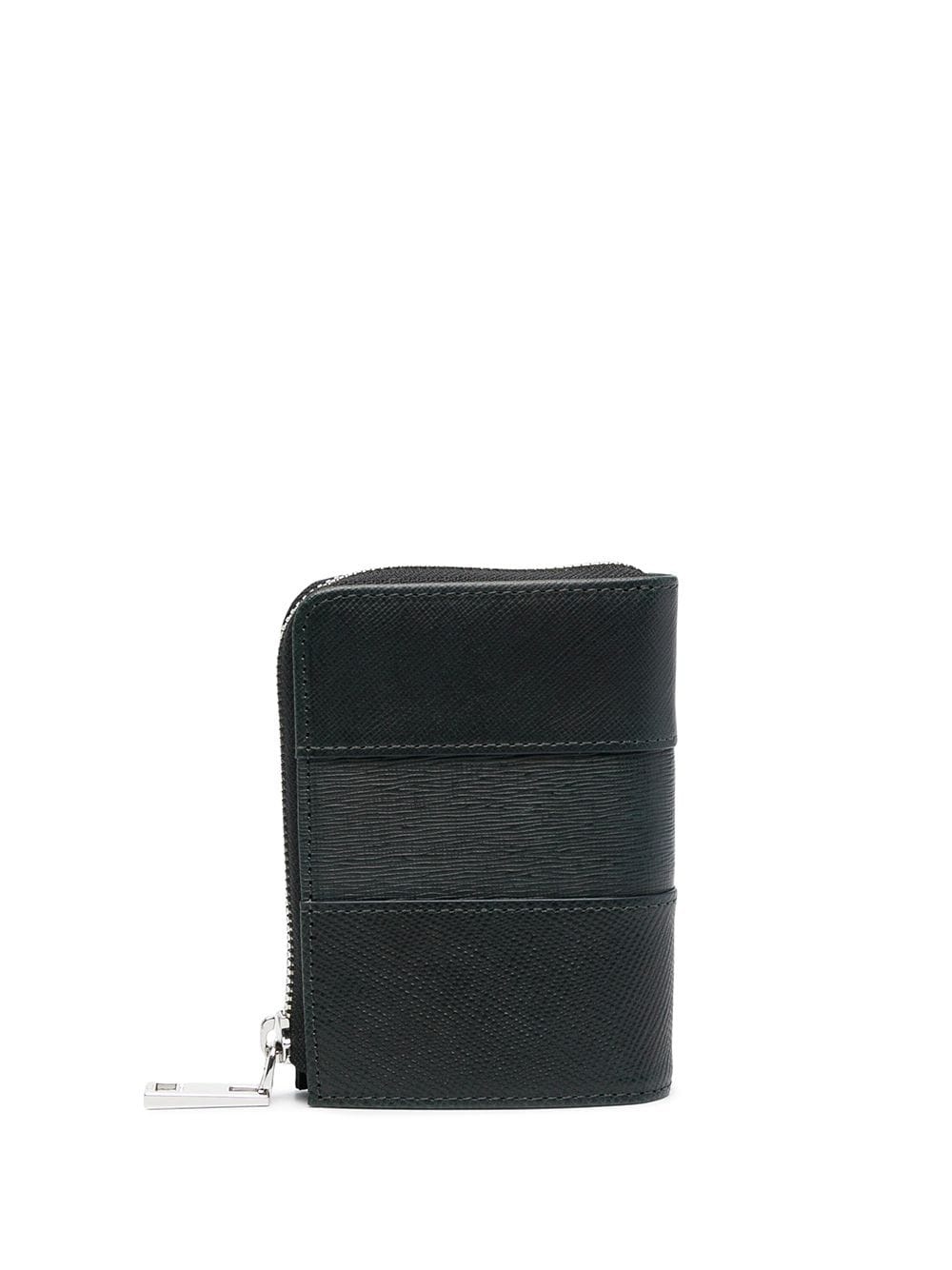 leather stripe zipped wallet - 2